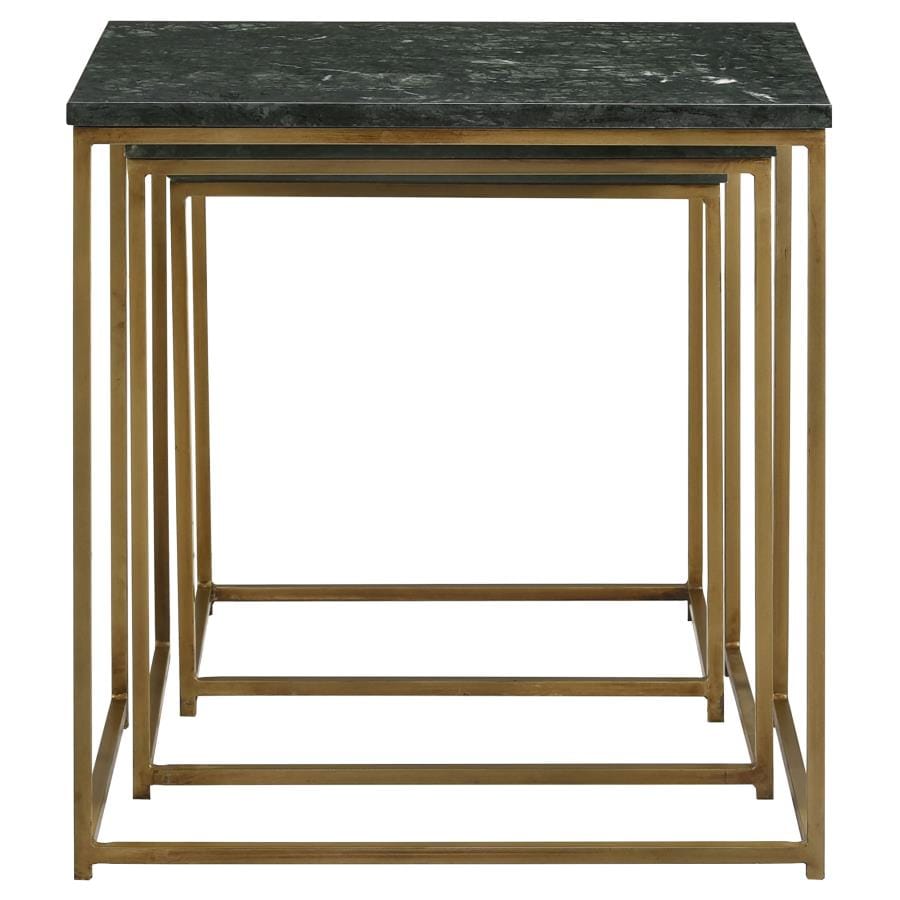 Caine 3-piece Nesting Table with Marble Top