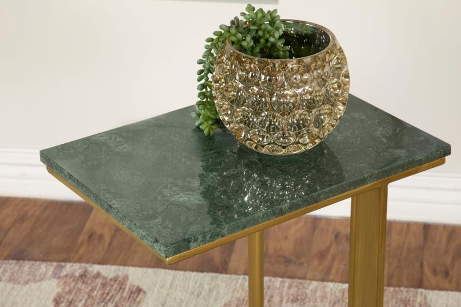 Vicente Accent Table with Marble Top Grey