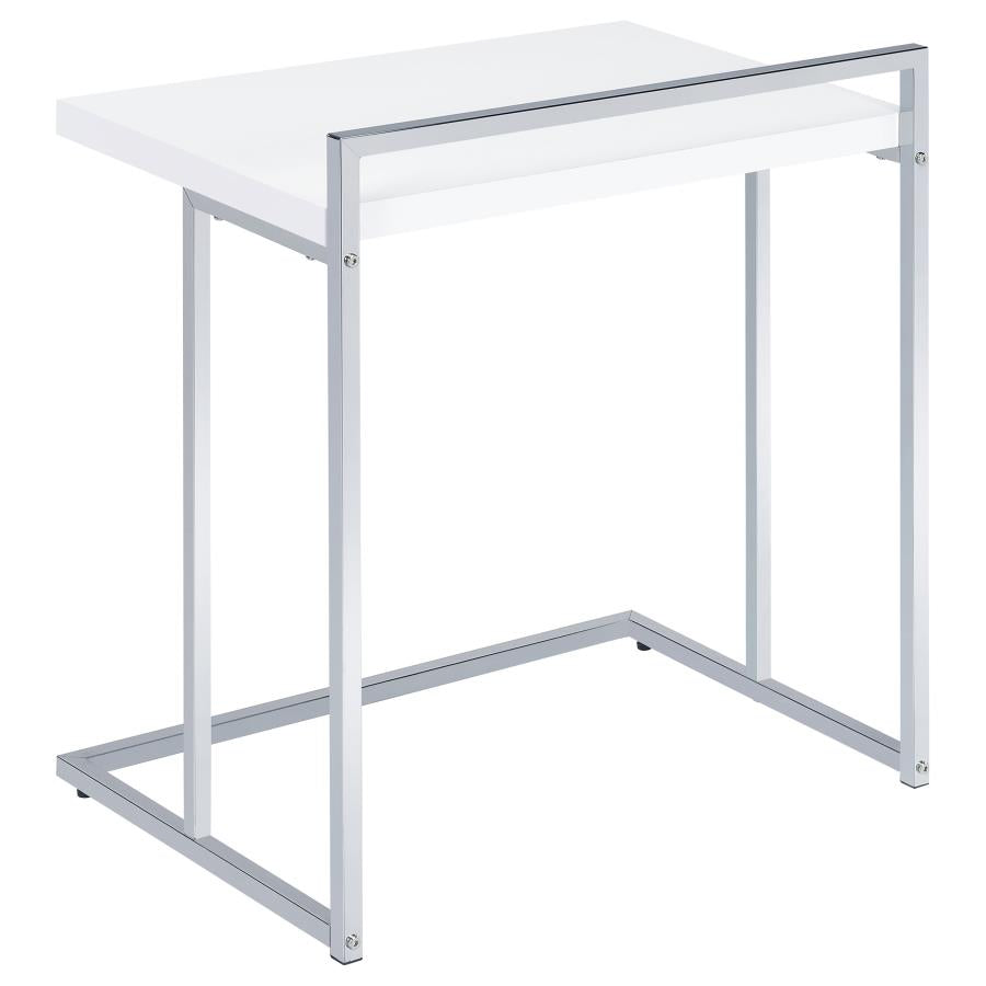 Dani Rectangular Snack Table with Metal Base