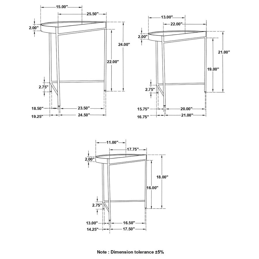 3PC NESTING TABLE