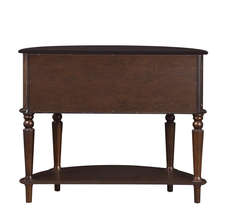 Brenda Console Table with Curved Front Brown