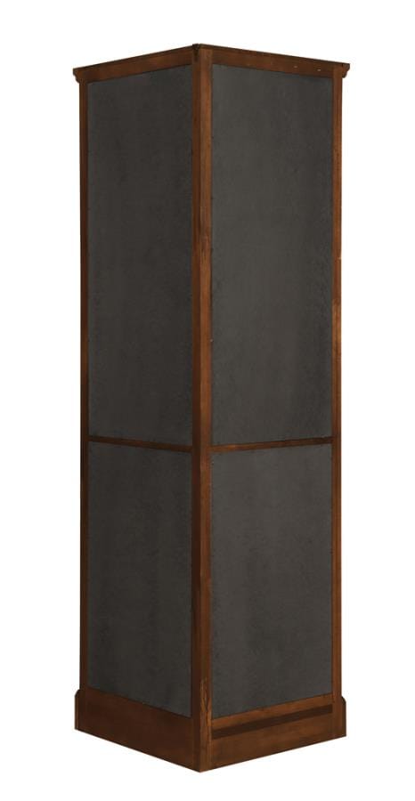 Catalina 6-shelf Corner Curio Cabinet Burnished Brown
