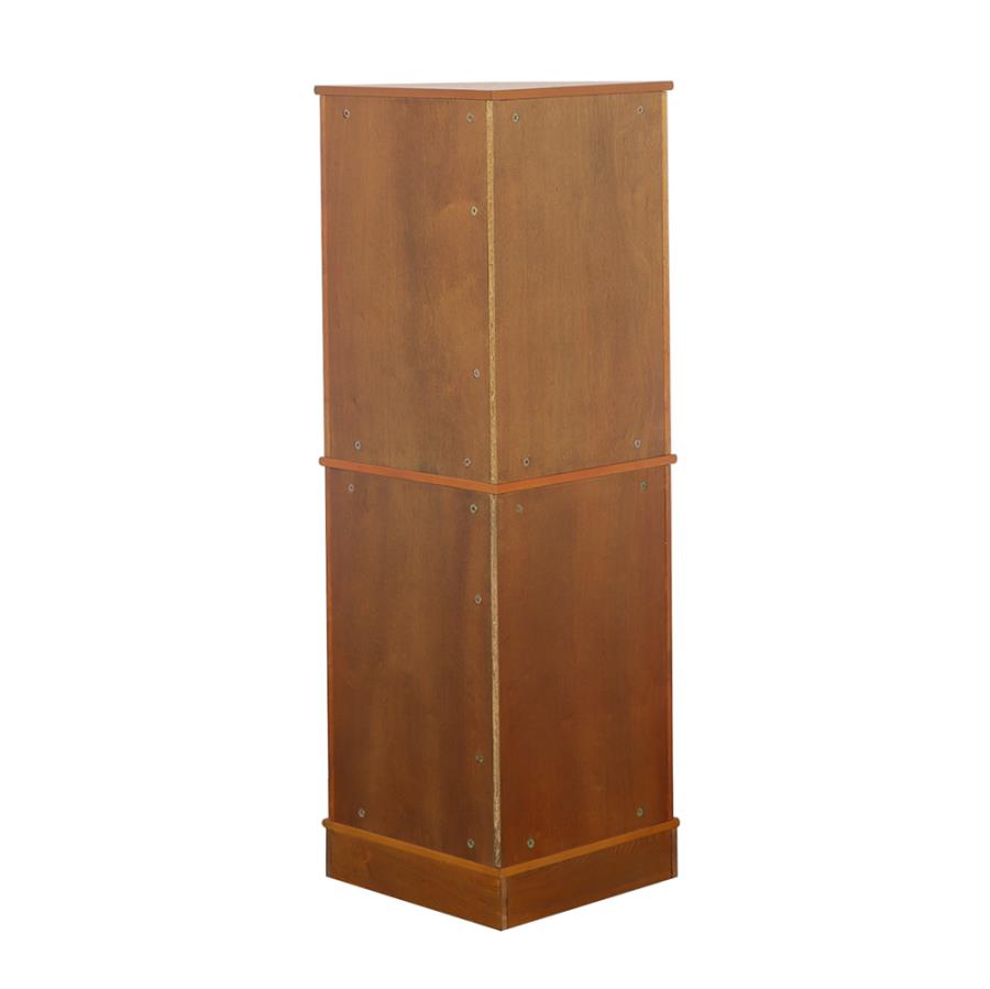 Coreosis 4-shelf Corner Curio Cabinet Golden Brown