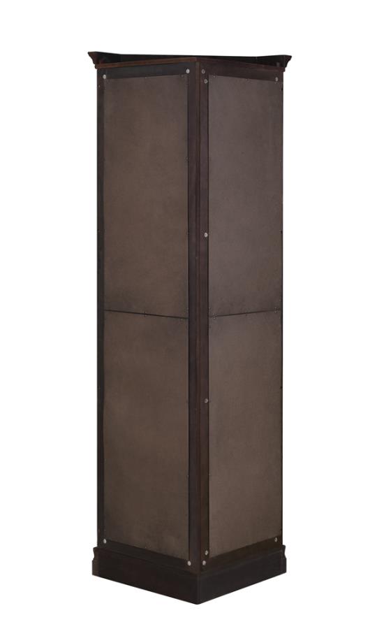 5-shelf Corner Curio Cabinet Golden Brown