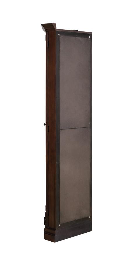 5-shelf Corner Curio Cabinet Golden Brown