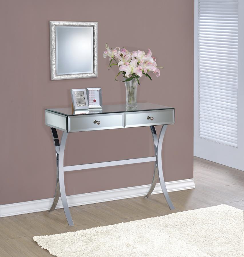 Scilla 2-drawer Console Table Clear Mirror