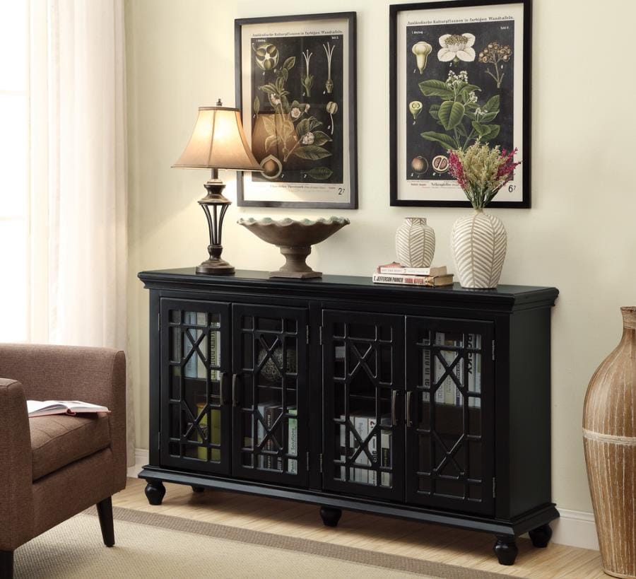 Kovu 4-door Accent Cabinet Black