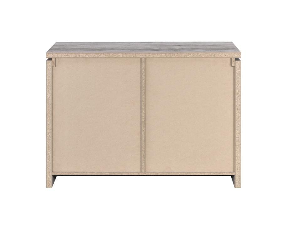 Enoch 2-door Accent Cabinet Grey Driftwood