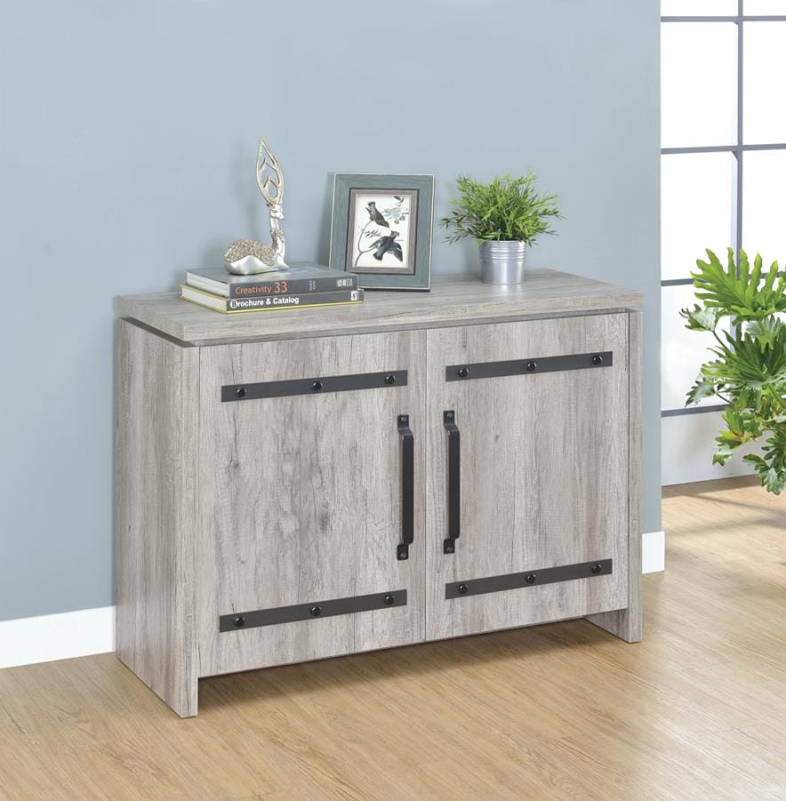 Enoch 2-door Accent Cabinet Grey Driftwood