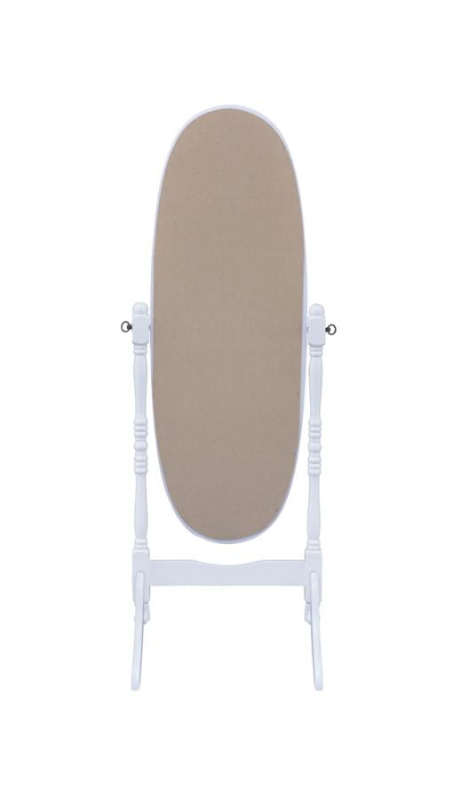 Foyet Oval Cheval Mirror White