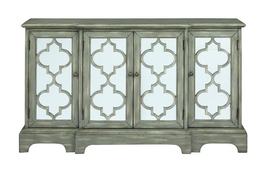 Erigeron 4-door Accent Cabinet Grey