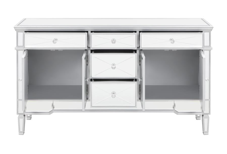 Duchess 5-drawer Accent Cabinet Silver