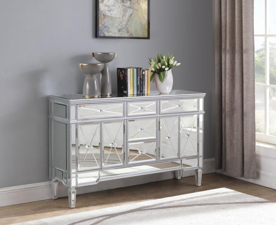 Duchess 5-drawer Accent Cabinet Silver