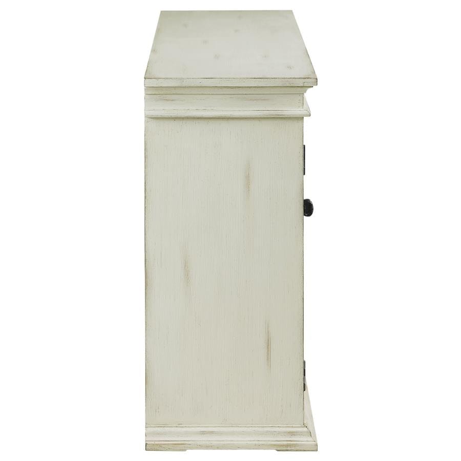 Kiara 4-door Accent Cabinet with Adjustable Shelves White