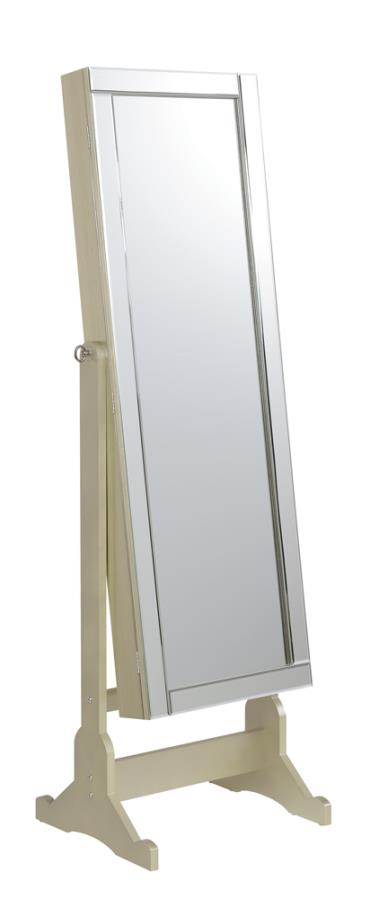 Storage Jewelry Cheval Mirror Silver