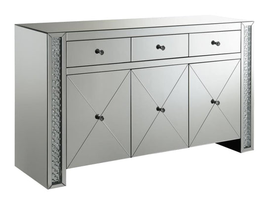 Fueyes 3-drawer Accent Cabinet Silver