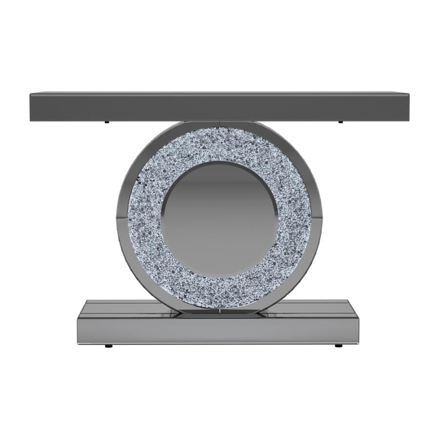 Bergenia Rectangular Console Table Silver