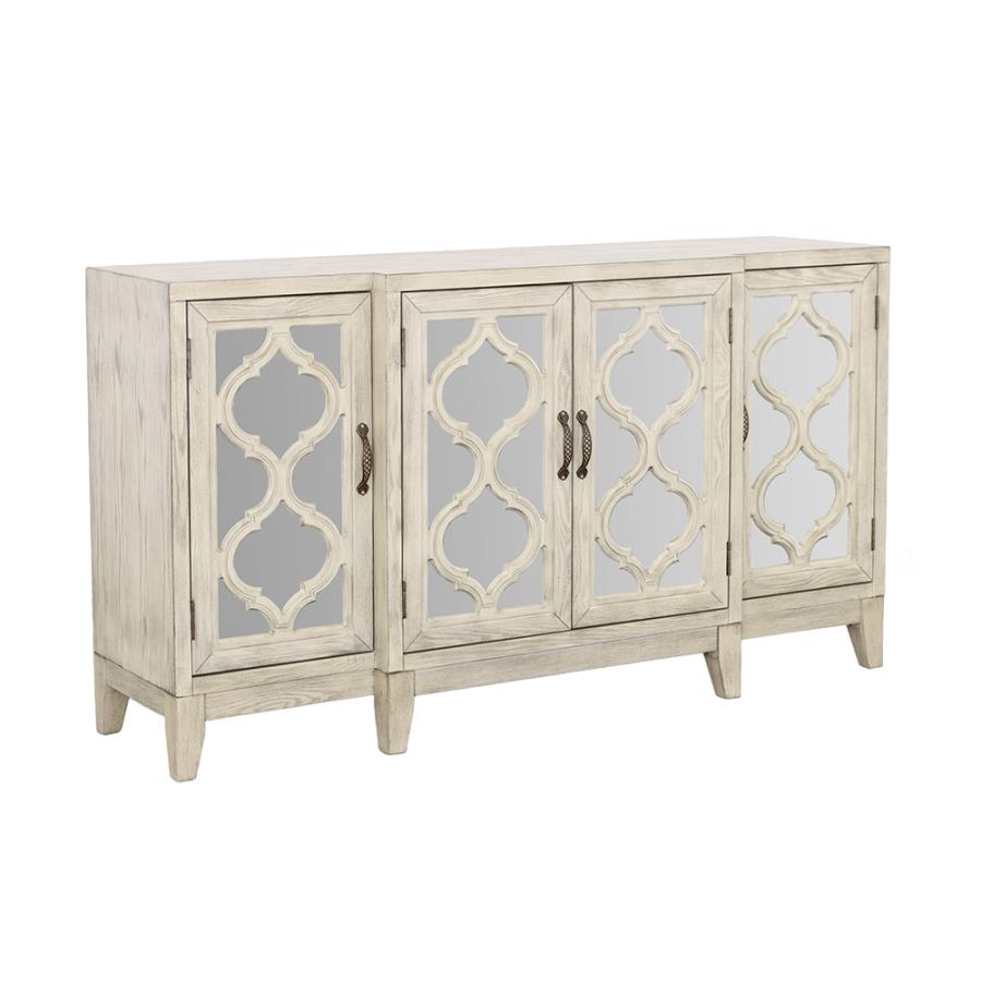 McKellen 4-door Accent Cabinet Antique White