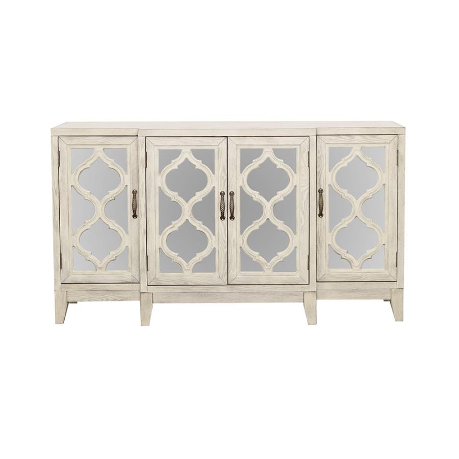 McKellen 4-door Accent Cabinet Antique White