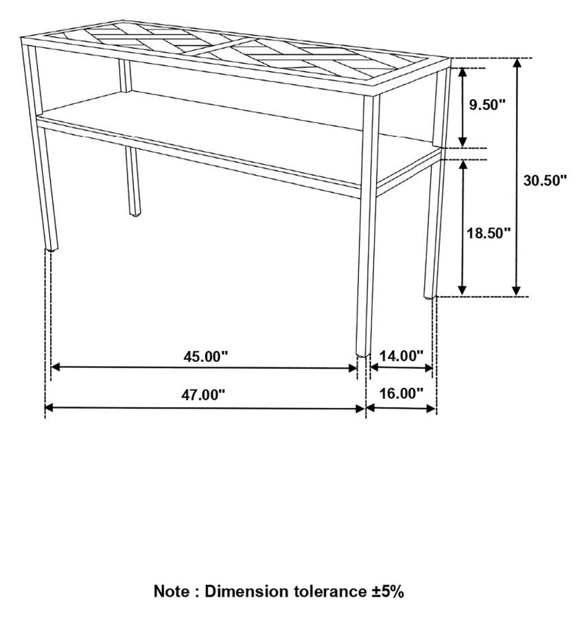 Quince Console Table with Open Shelf Natural