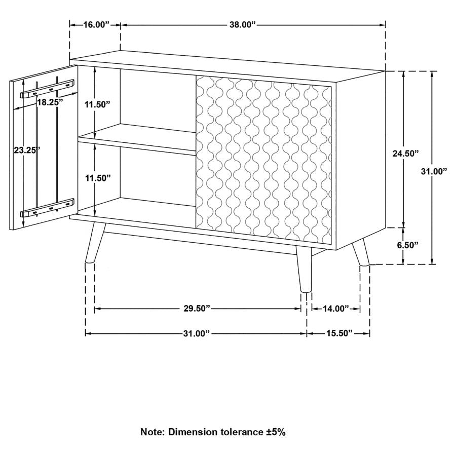 Lantana Rectangular 2-door Accent Cabinet Natural