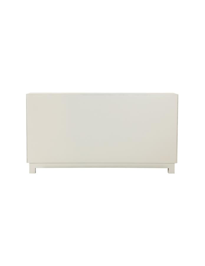 Voula Rectangular 4-door Accent Cabinet White and Gold