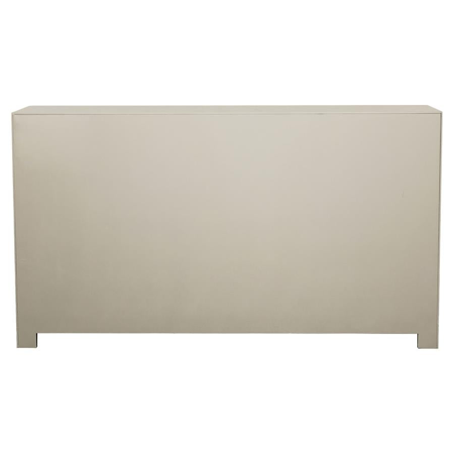 Toula 4-door Accent Cabinet Smoke and Champagne