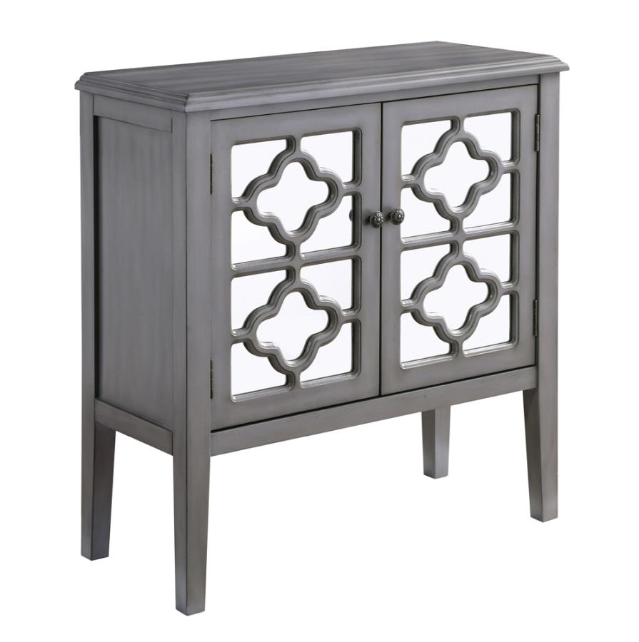 Rectangular 2-door Accent Cabinet Grey