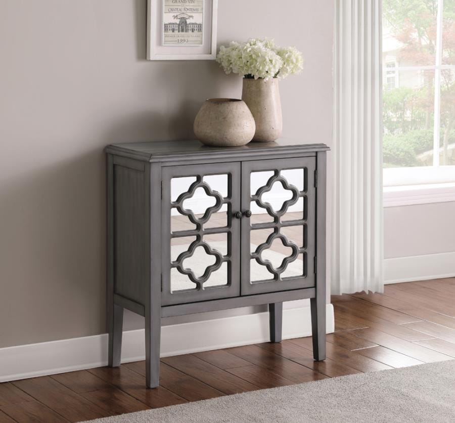 Rectangular 2-door Accent Cabinet Grey