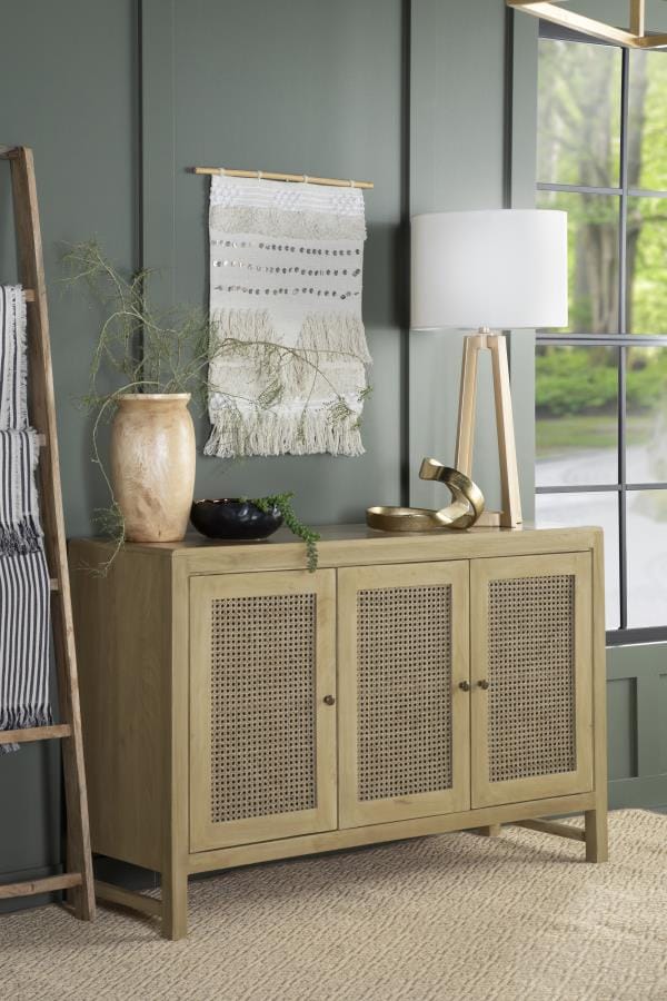 Amaryllis Rectangular 3-door Accent Cabinet Natural