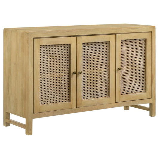Amaryllis Rectangular 3-door Accent Cabinet Natural