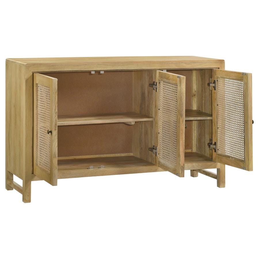 Amaryllis Rectangular 3-door Accent Cabinet Natural