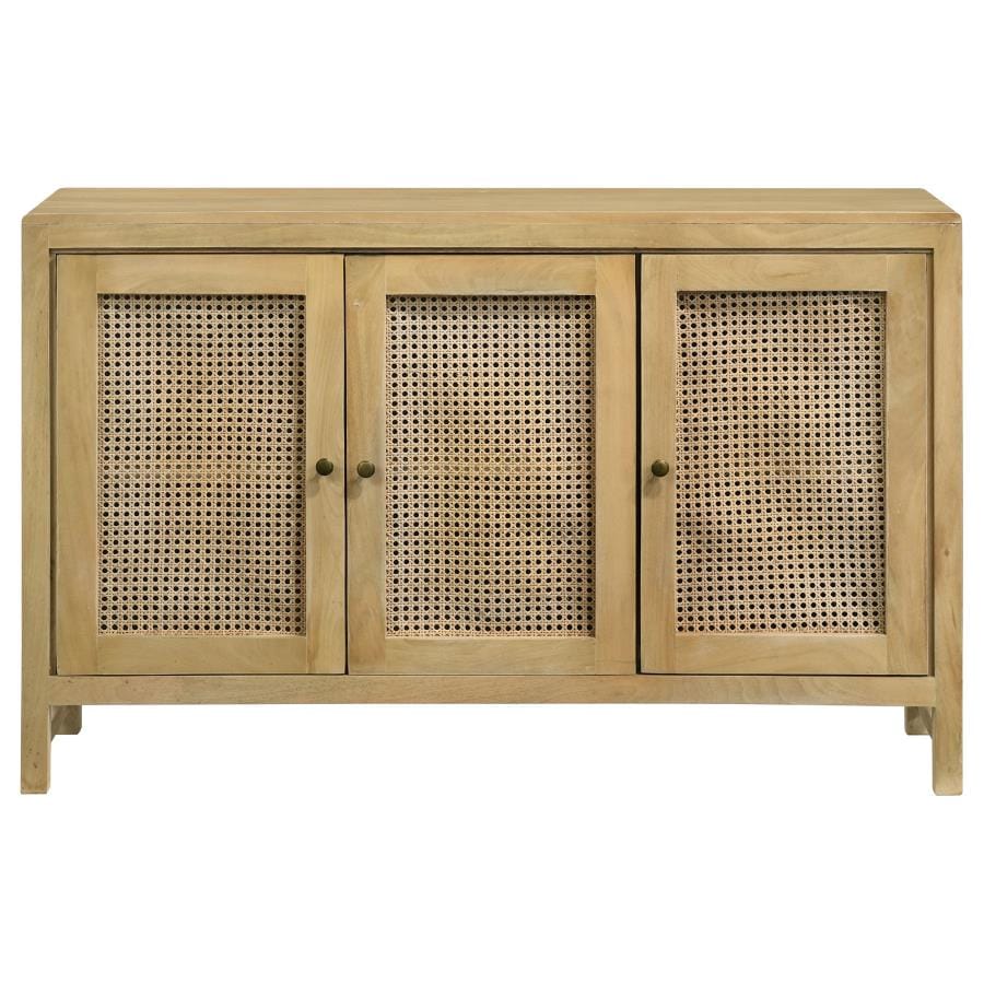 Amaryllis Rectangular 3-door Accent Cabinet Natural
