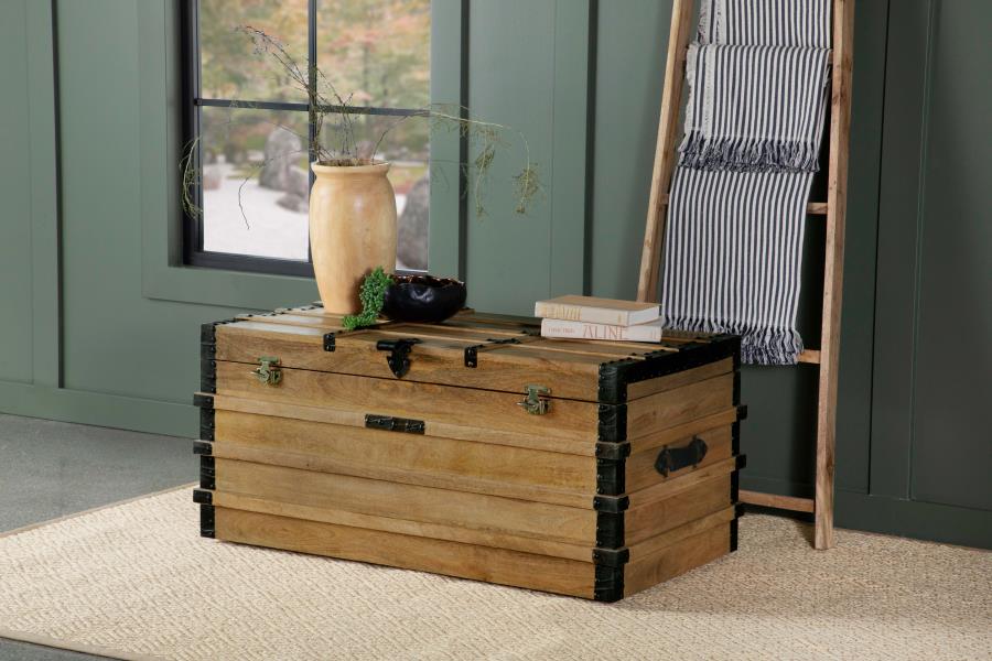 Simmons Rectangular Storage Trunk Natural and Black