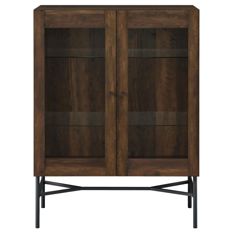 Bonilla 2-door Accent Cabinet with Glass Shelves