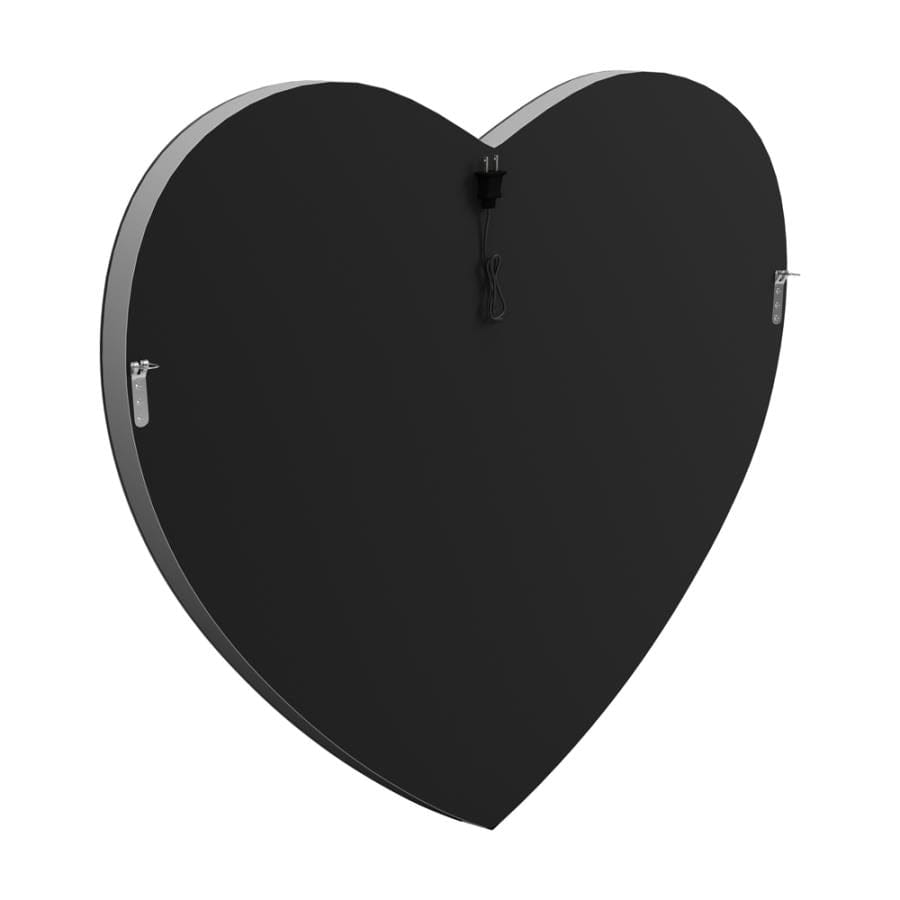 Aiko Heart Shape Wall Mirror Silver