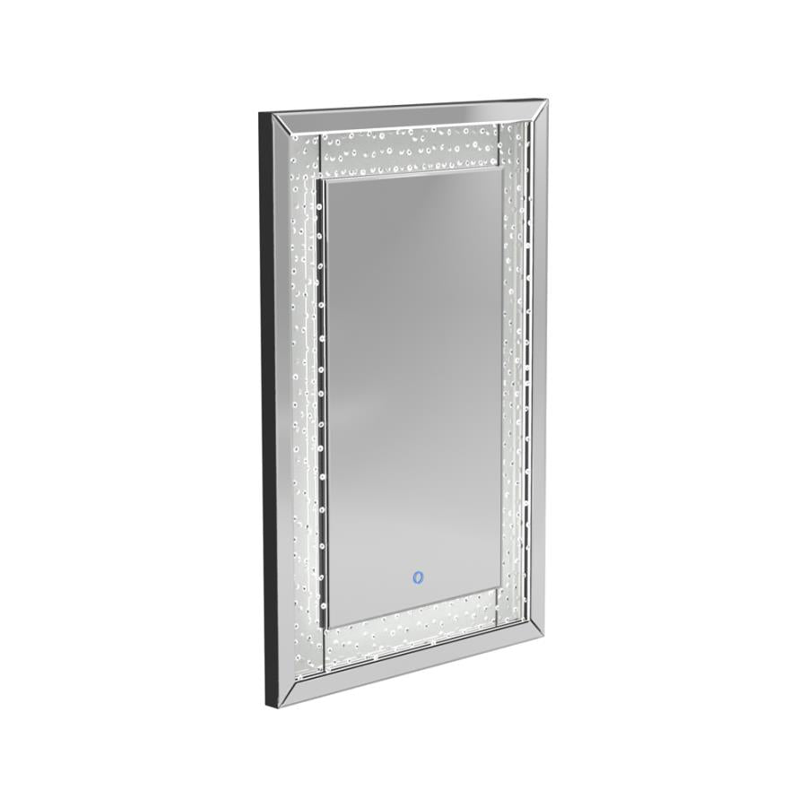 LED Lighting Frame Mirror Silver