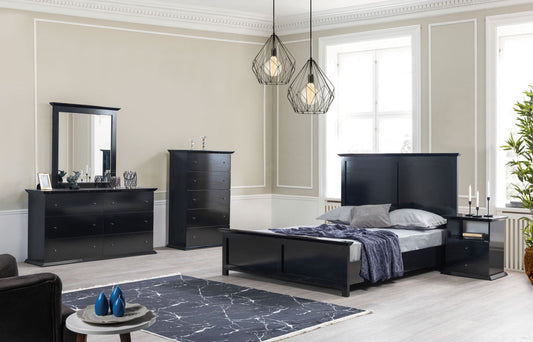 Erika Black 4 pc Queen Bedroom Set