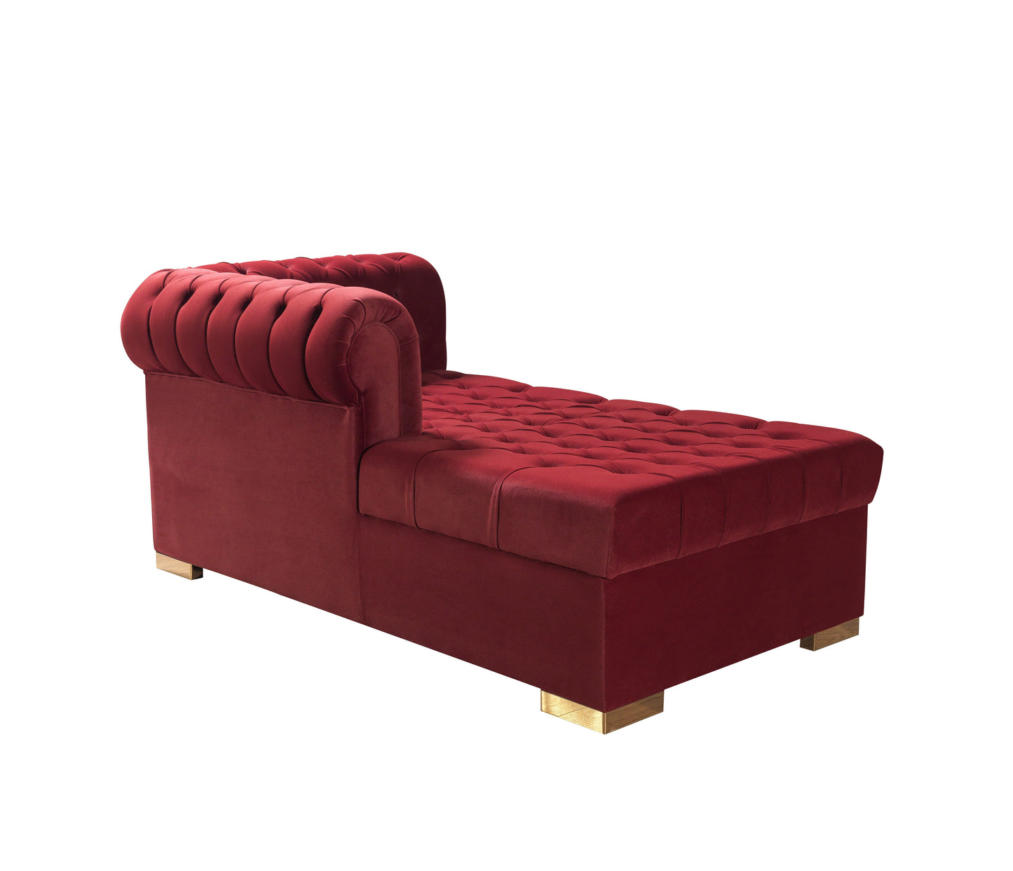 Lauren Maroon Velvet Double Chaise Sectional