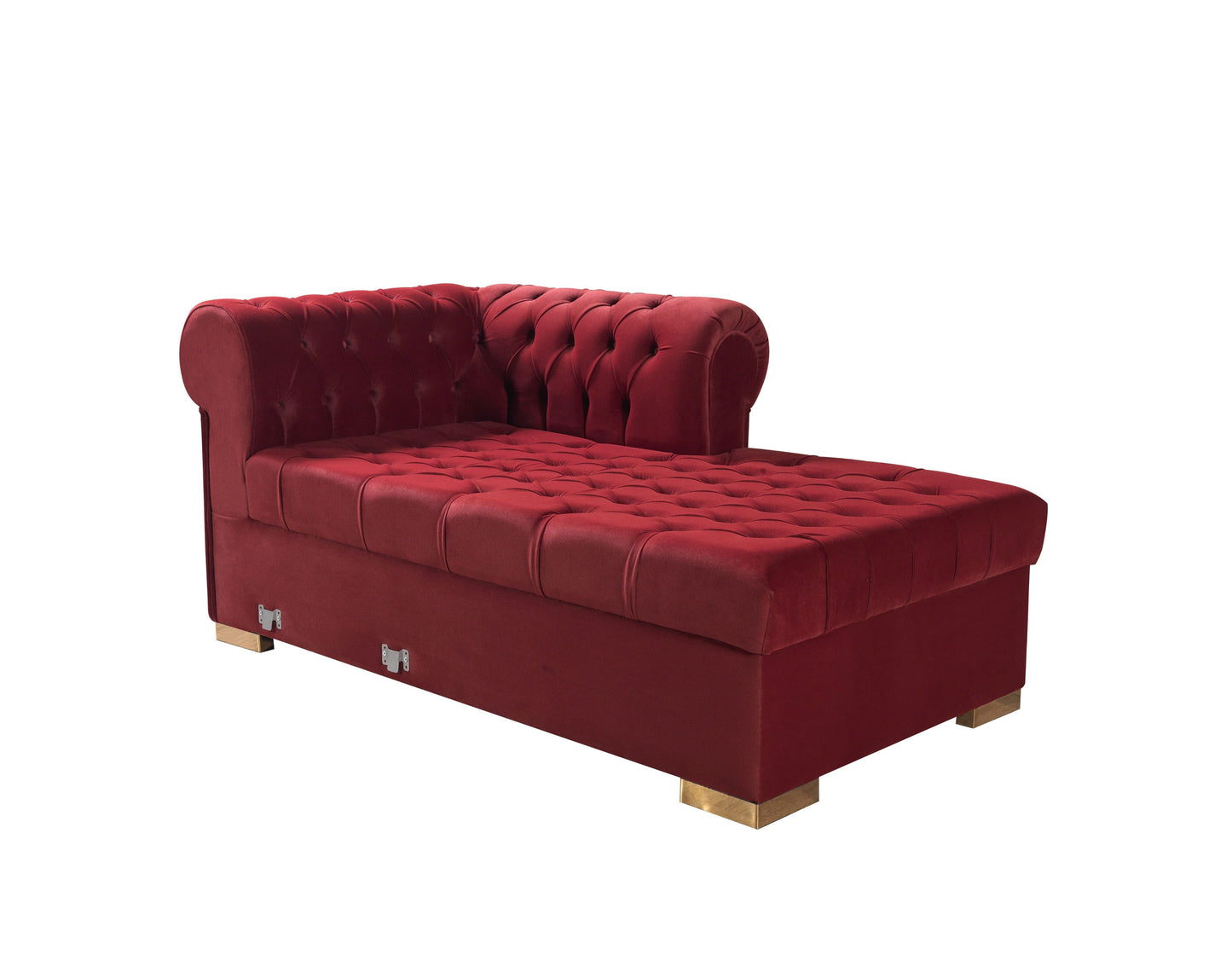 Lauren Maroon Velvet Double Chaise Sectional