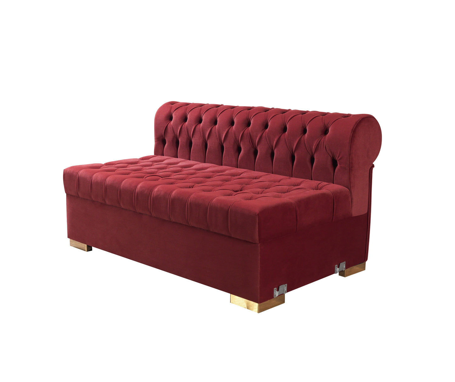 Lauren Maroon Velvet Double Chaise Sectional