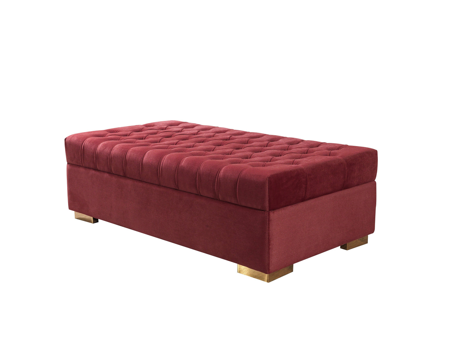 Lauren Maroon Velvet Double Chaise Sectional