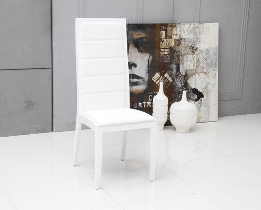 Donna - Contemporary White Leatherette Dining Chair (Set of 2)