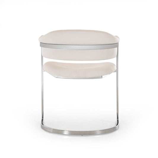 Modrest Allie Contemporary White Leatherette Dining Chair
