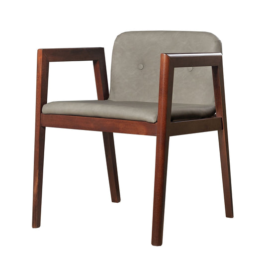 Modrest Avrum - Modern Dark Grey Eco-Leather Dining Chair (Set of 2)