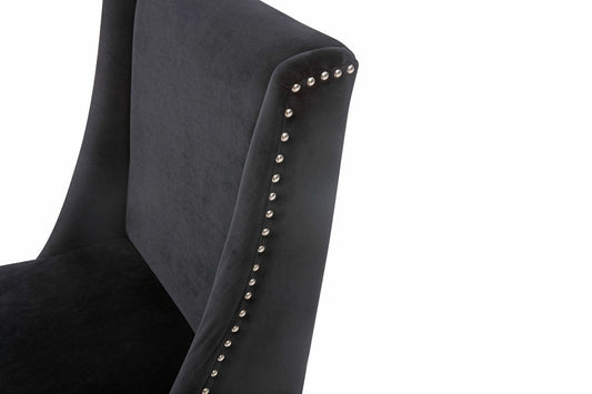 Modrest Alexia Modern Black & Rosegold Dining Chair