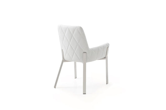 Modrest Robin Modern White Bonded Leather Dining Chair