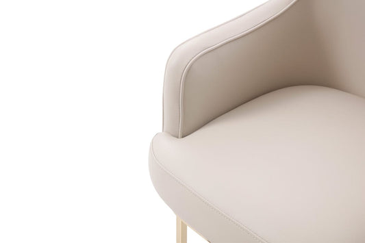 Modrest Tyler - Modern Grey + Gold Dining Chair