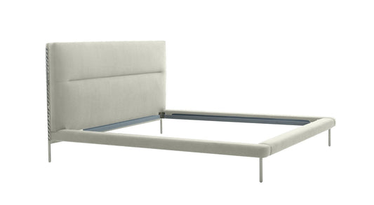 Modrest Bergeron - Contemporary Cream Woven Fabric Bed