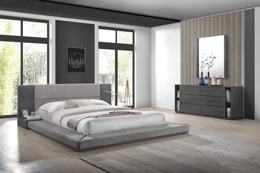 Eastern King Nova Domus Jagger Modern Grey Bed